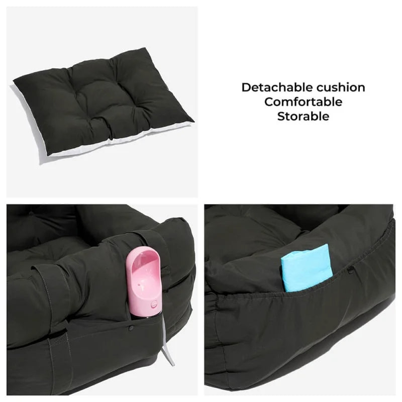 Portable Dog Car Seat Bed – Safe & Cozy for Small Pets