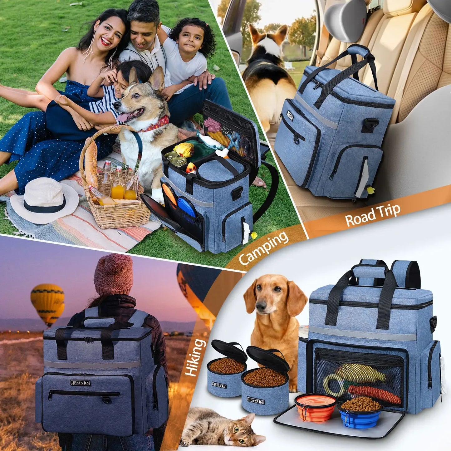 Multi-Function Dog Travel Organizer – Stay Organized On-The-Go