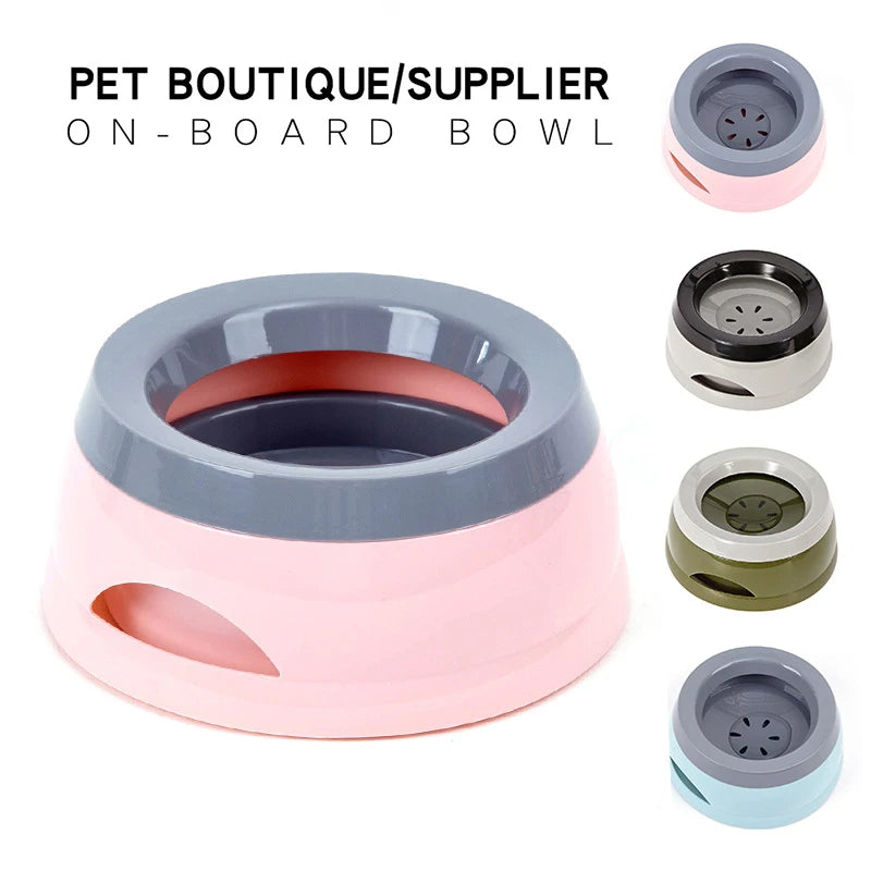 No-Spill Floating Pet Bowl – Perfect for Car Travel